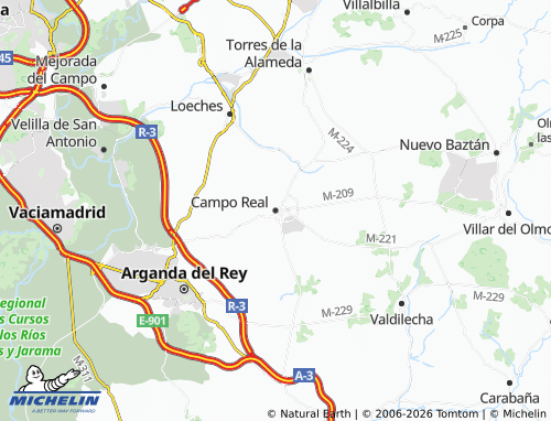 Mapa MICHELIN Campo Real - ViaMichelin
