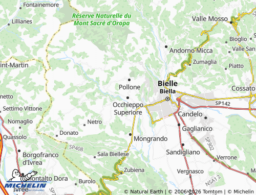 Mapa MICHELIN Occhieppo Superiore - ViaMichelin