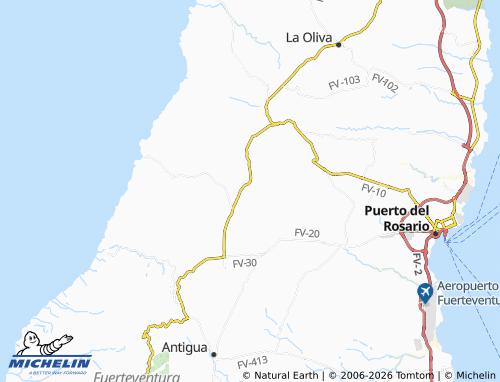 MICHELIN Tefía map - ViaMichelin