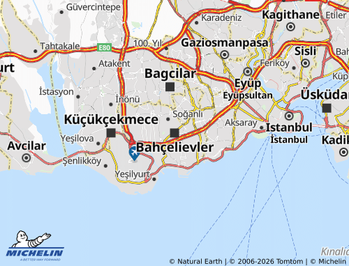 MICHELIN Bahcelievler map - ViaMichelin