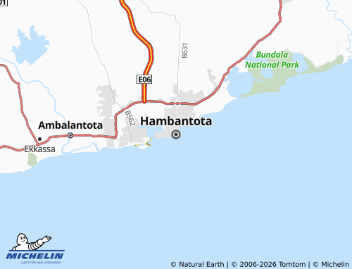 Mapa MICHELIN Hambantota - ViaMichelin
