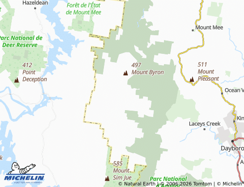 Mapa MICHELIN Mount Byron - ViaMichelin