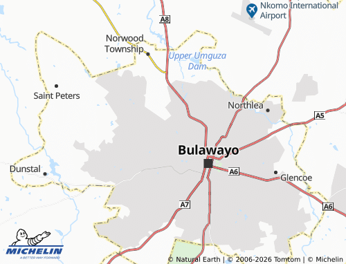 MICHELIN Entumbane map - ViaMichelin