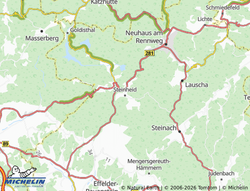 MICHELIN Steinheid map - ViaMichelin