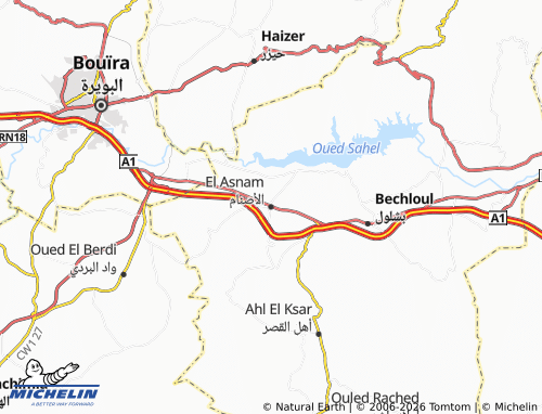 Mapa MICHELIN al-'Asnam - ViaMichelin