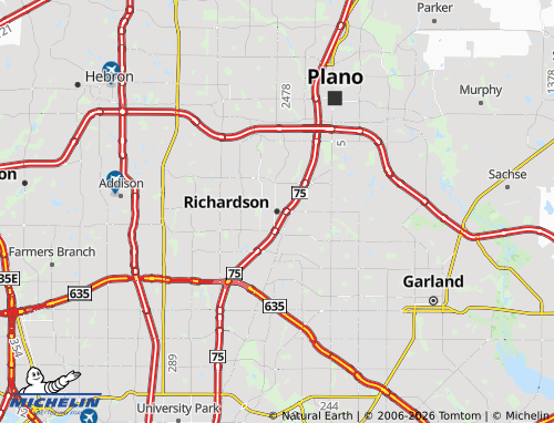 Mappa MICHELIN Richardson - ViaMichelin