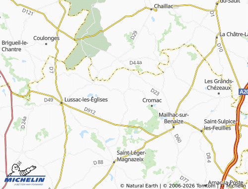 MICHELIN Jouac map - ViaMichelin
