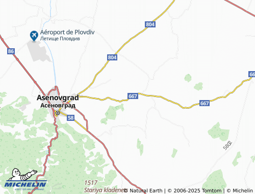 MICHELIN Kozanovo map - ViaMichelin