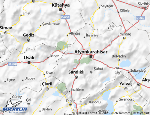MICHELIN Sinanpaşa map - ViaMichelin