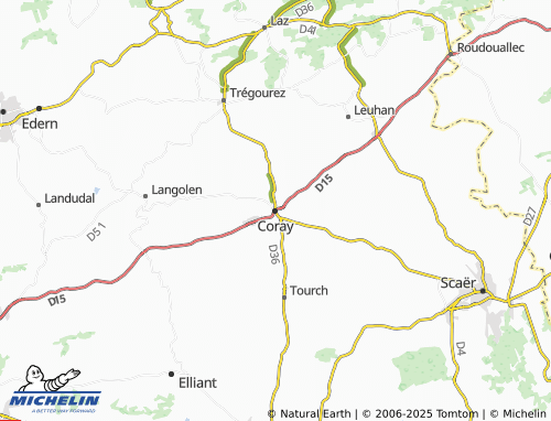 MICHELIN Coray map - ViaMichelin