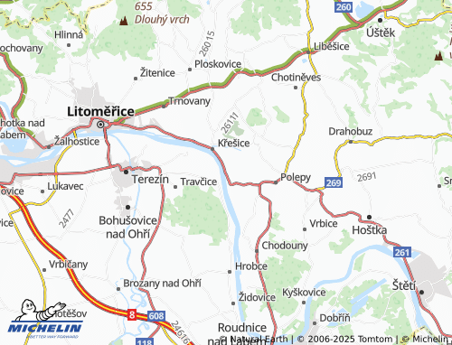 MICHELIN Nučnice map - ViaMichelin