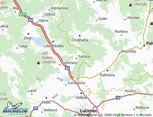 Kaart MICHELIN Točnica - ViaMichelin