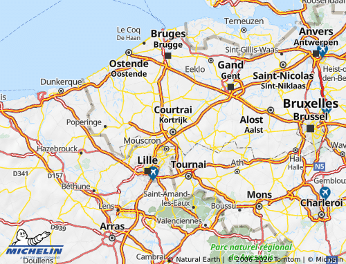 Mappa MICHELIN Kortrijk - ViaMichelin