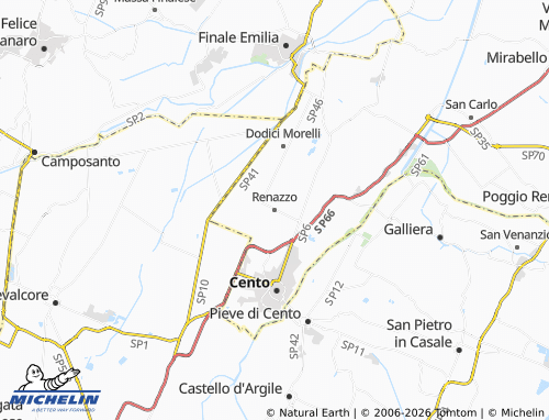 MICHELIN Renazzo map - ViaMichelin