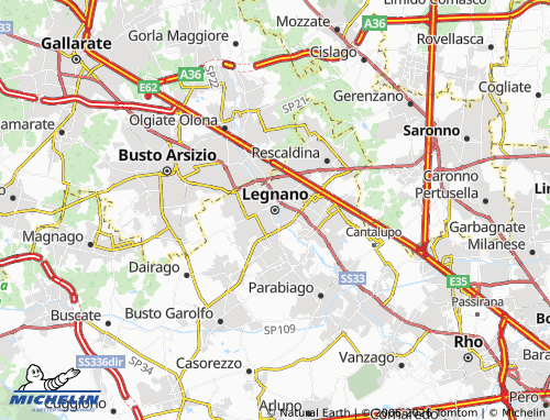 Mappa MICHELIN Legnano - ViaMichelin