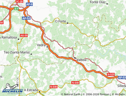 MICHELIN Ribadulla map - ViaMichelin