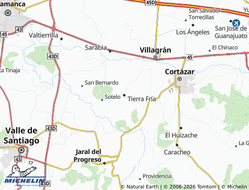 Mappa MICHELIN Tierra Fría - ViaMichelin