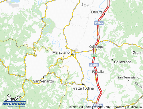 Carte MICHELIN Marsciano - ViaMichelin