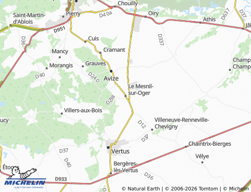 Mapa MICHELIN Le Mesnil-sur-Oger - ViaMichelin