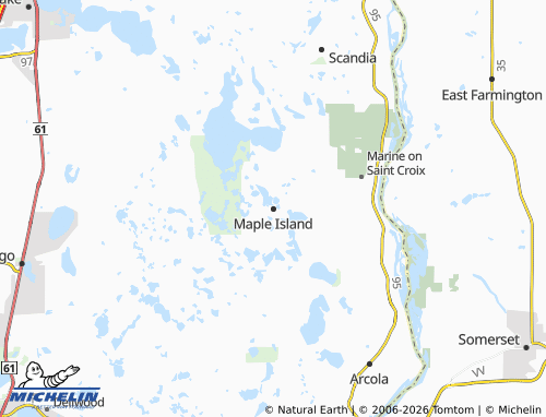 Mappa MICHELIN Maple Island - ViaMichelin