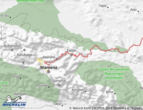 MICHELIN Yalimo map - ViaMichelin