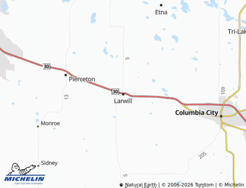 Mapa MICHELIN Larwill - ViaMichelin