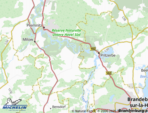 MICHELIN Bahnitz map - ViaMichelin
