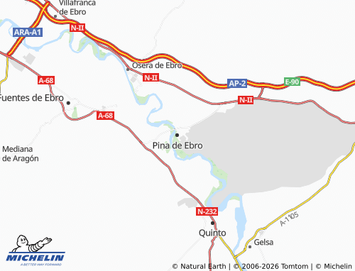 MICHELIN Pina de Ebro map - ViaMichelin