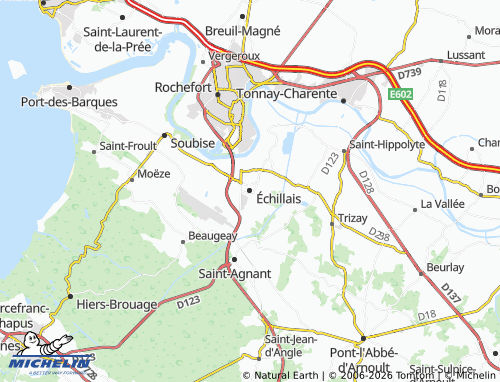 Mapa MICHELIN Échillais - ViaMichelin