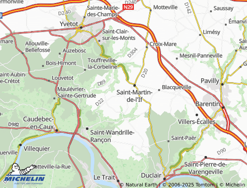 MICHELIN Carville-la-Folletière map - ViaMichelin