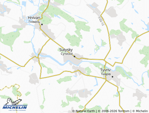 Mappa MICHELIN Sutysky - ViaMichelin