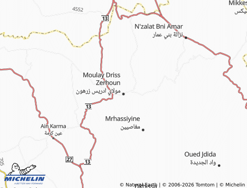 MICHELIN Mawlai Idrees Zarhoun map - ViaMichelin