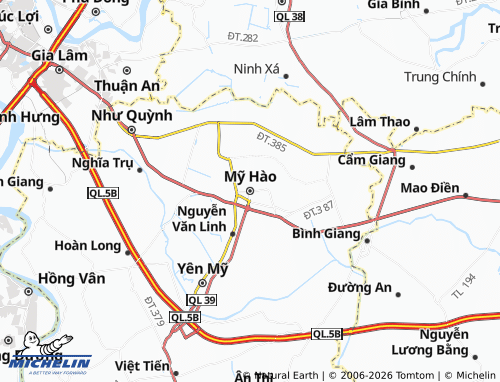 Mapa MICHELIN Nhân Hòa - ViaMichelin