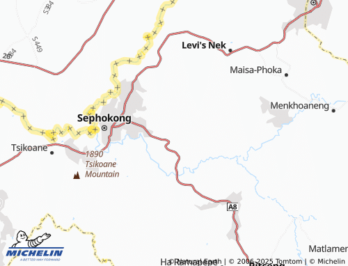 MICHELIN Khokhotsaneng map - ViaMichelin