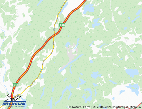 MICHELIN Ekskogen map - ViaMichelin