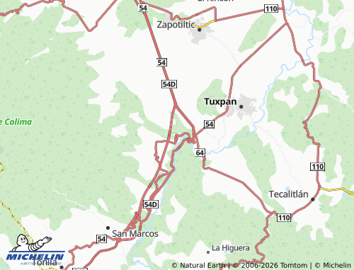Mappa MICHELIN Atenquique - ViaMichelin