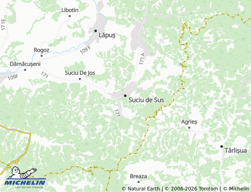 Mappa MICHELIN Suciu de Sus - ViaMichelin