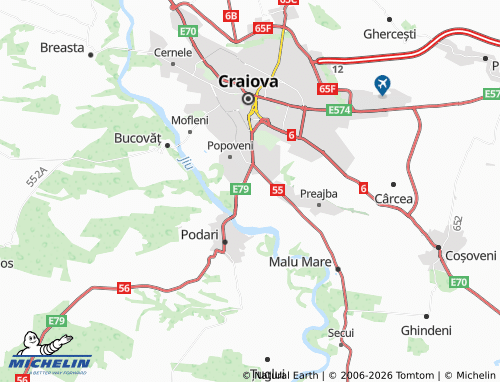 MICHELIN Braniște map - ViaMichelin