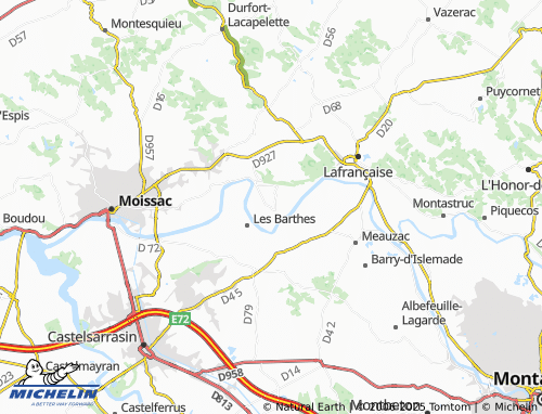 MICHELIN Lizac map - ViaMichelin