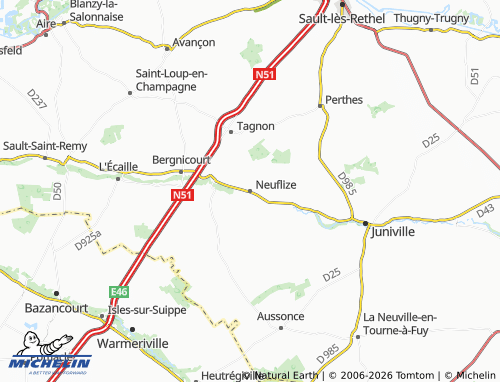 Mapa MICHELIN Neuflize - ViaMichelin