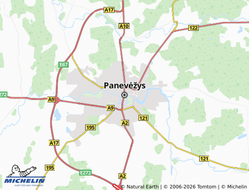 MICHELIN Panevėžys map - ViaMichelin