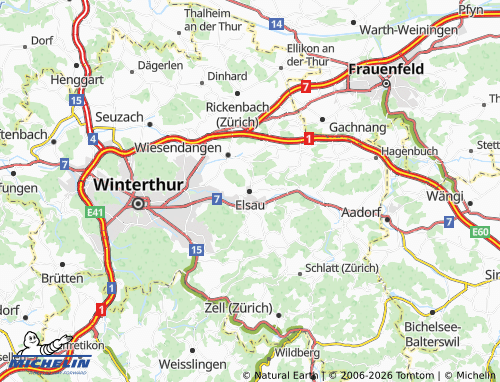 Mapa MICHELIN Elsau - ViaMichelin