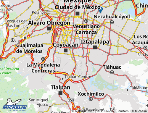 MICHELIN-Landkarte Multifamiliar Tlalpan - ViaMichelin