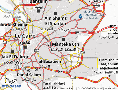 MICHELIN-Landkarte al-Hadeeqah al-Dawliyyah - ViaMichelin