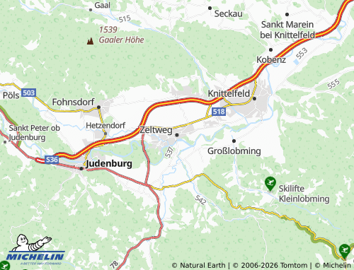 Mappa MICHELIN Zeltweg - ViaMichelin