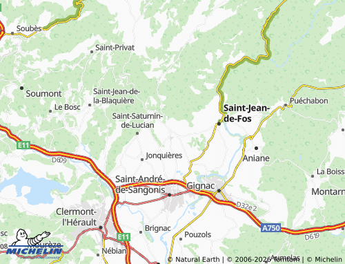 Mappa MICHELIN Montpeyroux - ViaMichelin