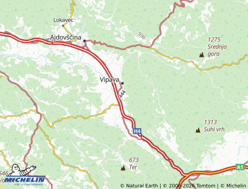 Mappa MICHELIN Gradišče pri Vipavi - ViaMichelin