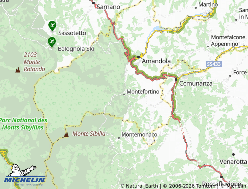 Mappa MICHELIN Montefortino - ViaMichelin