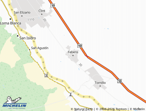 Mappa MICHELIN Fabens - ViaMichelin