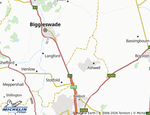 MICHELIN Hinxworth map - ViaMichelin